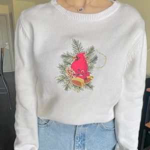 red cardinal knit sweater!